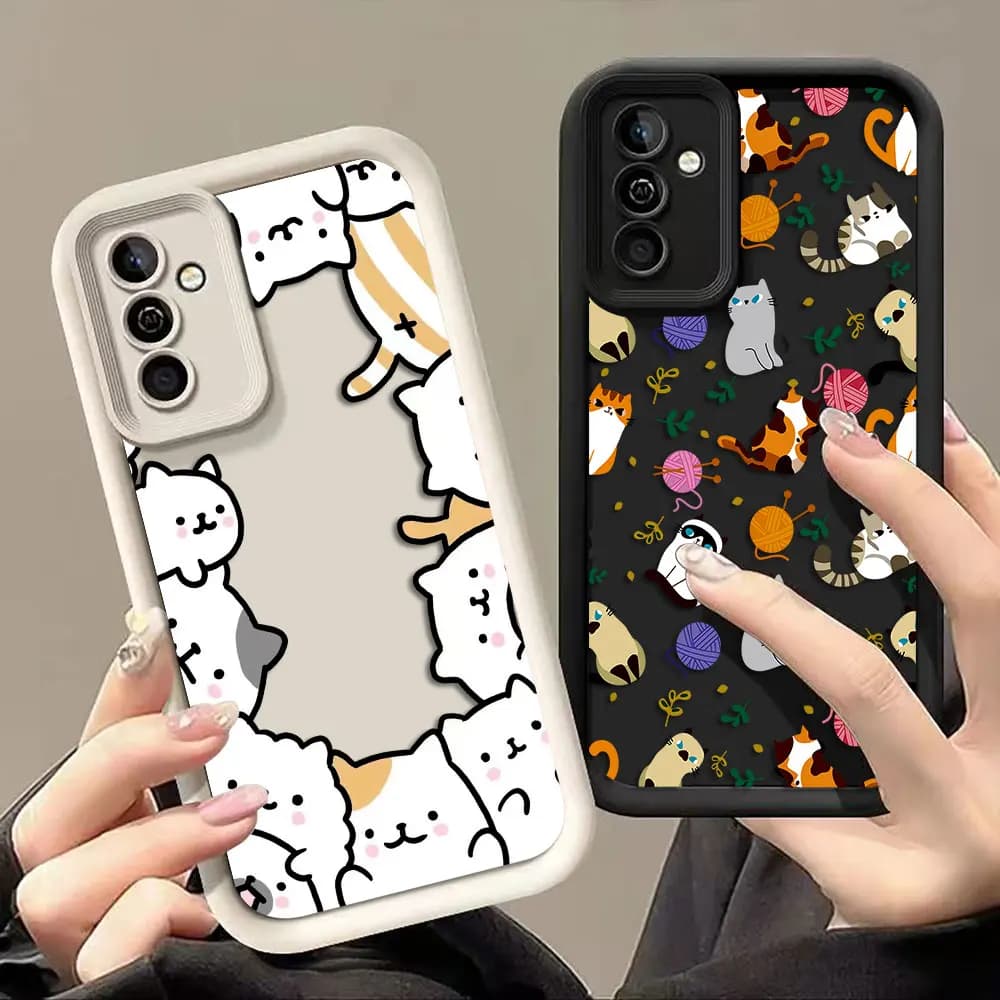 Charming And Cute Cat Cover Phone Case For Redmi NOTE 13 14 8 9 9S 10 10S 11 11S 11T 12 12S PRO PLUS Silicone Case DIY Shell
