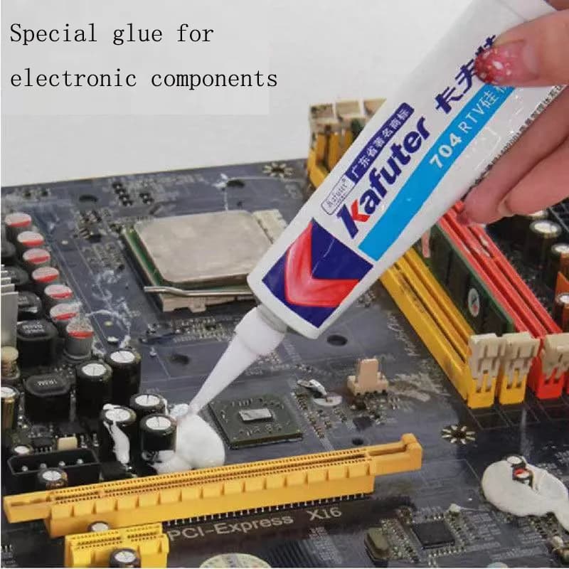 Kafuter 45g Silicone Industrial Adhesive K-704 704B Silicone Rubber White /Black Waterproof Insulation Electronic Sealing Glue