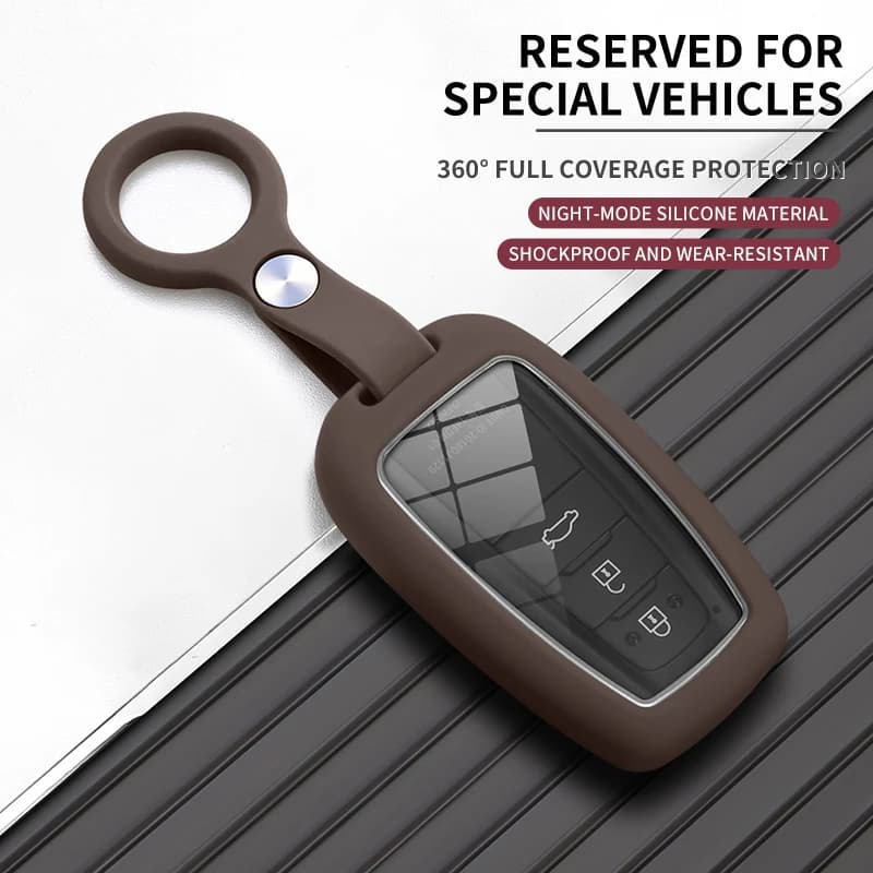 Liquid Silicone Rubber Car Key Case Cover For Toyota RAV4 Camry CHR C-HR Prius Avalon Corolla Land Cruiser Prado Auto Key Shell
