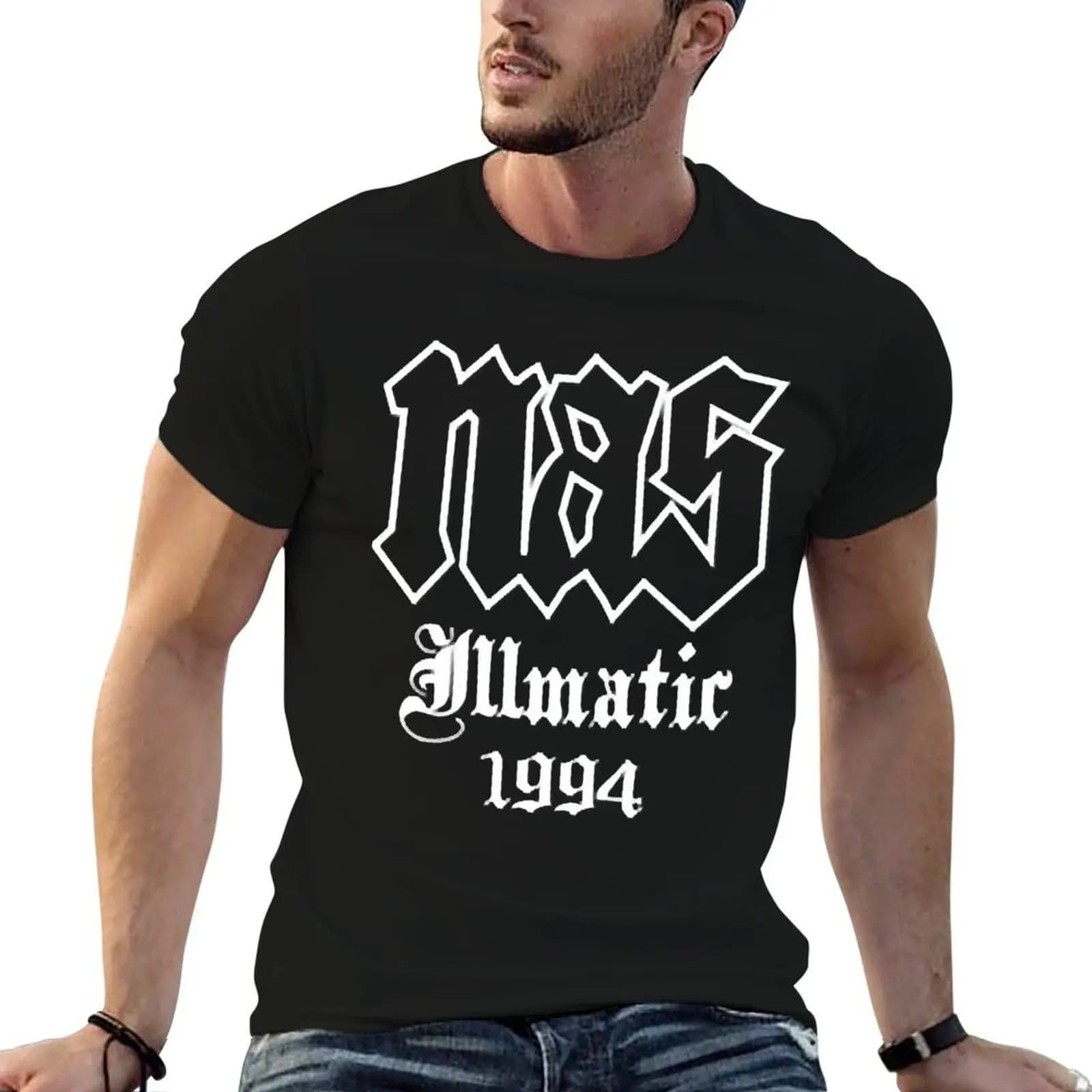 NAS ILLMATIC 1994 [HIPHOP VINTAGE DESIGN] T-Shirt street wear graphic t shirt vintage black t-shirts for men