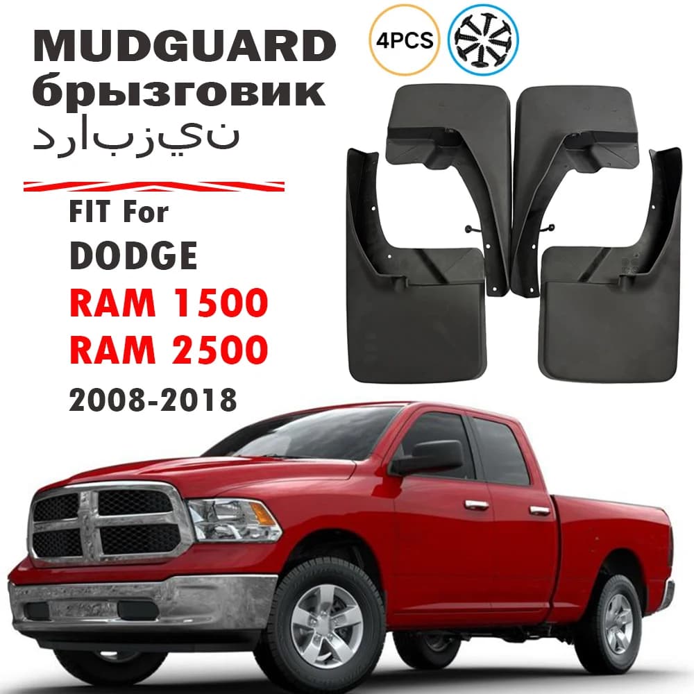 4 Pcs/Set Mudflaps For Dodge Ram 1500 2500 3500 Splash Guards Mudguards Mud Flaps Car Fenders Accessories auto styline