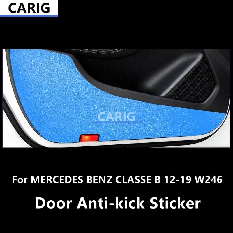 For MERCEDES BENZ CLASSE B 12-19 W246 Door Anti-kick Sticker Modified Carbon Fiber Interior Car Film Accessories Modification