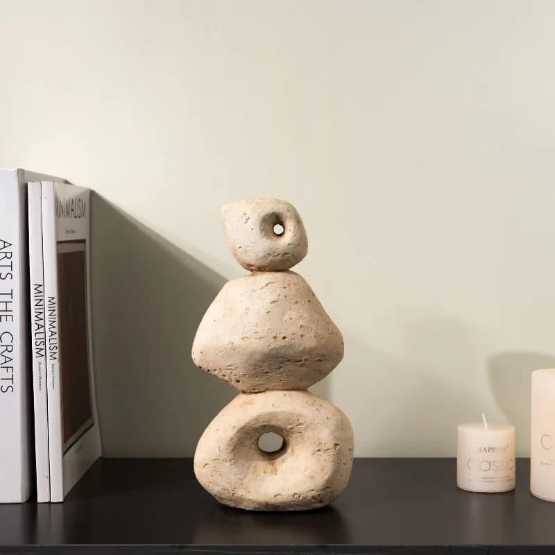 Geometric Rockery Landscape Decoration, Desk Decoration, Handicrafts, Imitation Stone Carving, Room Aesthetic Decoration