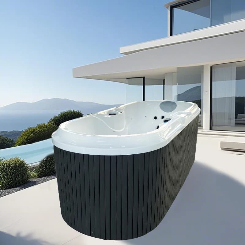 2 Person Spa Hot Tub with Ozone Cleaner System Luxury Swimming Spa Massage for Home Backyard
