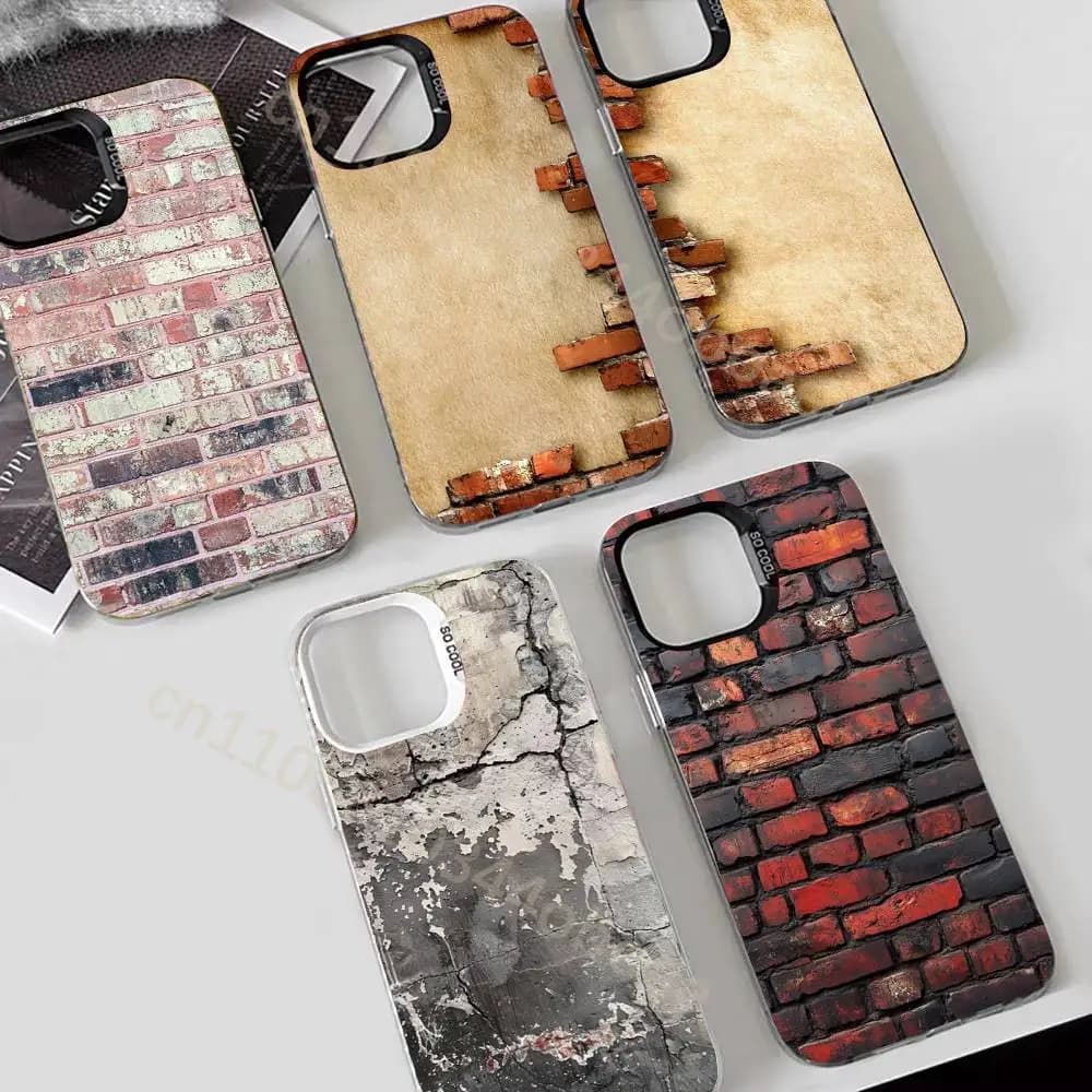 Bricks Background Phone Case For iPhone 17,16,15,14,13,12,11,Pro,Max,Plus Shockproof Cover