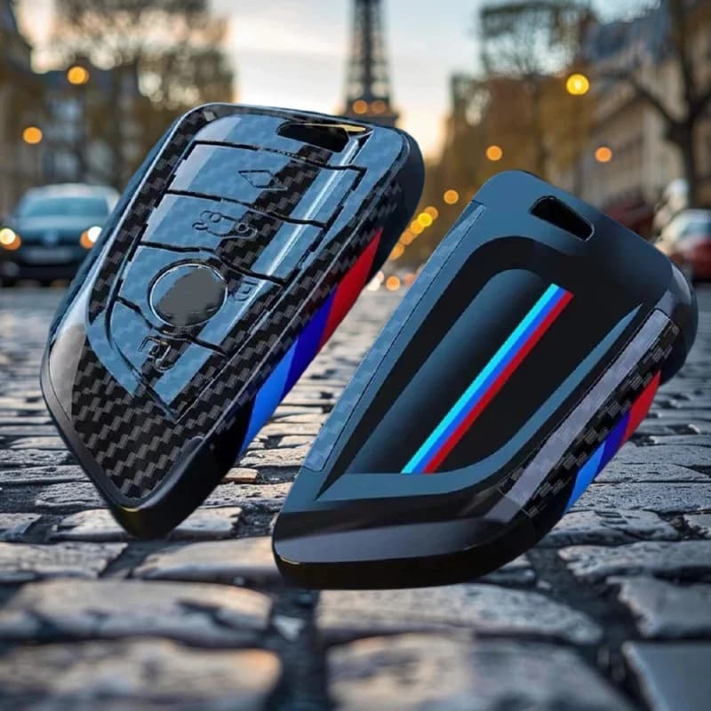 For BMW F10 F20 F22 F30 F32 F48 F15 F25 G30 G01 G05 G07, Carbon Fiber Style Remote Key Fob Protective Cover Case Housing