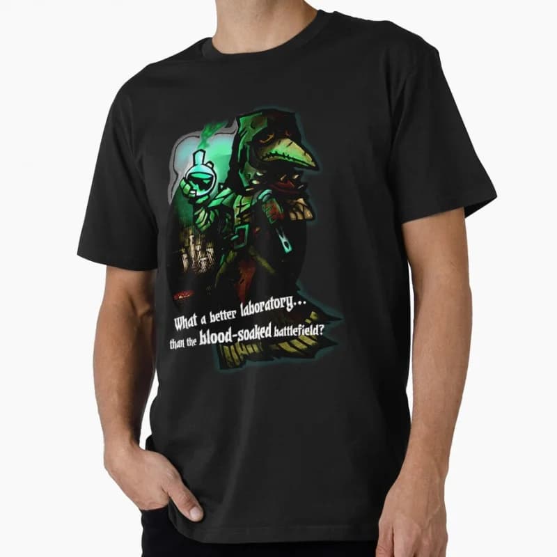 PlagueDoctor Darkest dungeon Retro Video game Anime gift t shirt for man Cartoon Graphic Clothes 100% cotton print All size Tops
