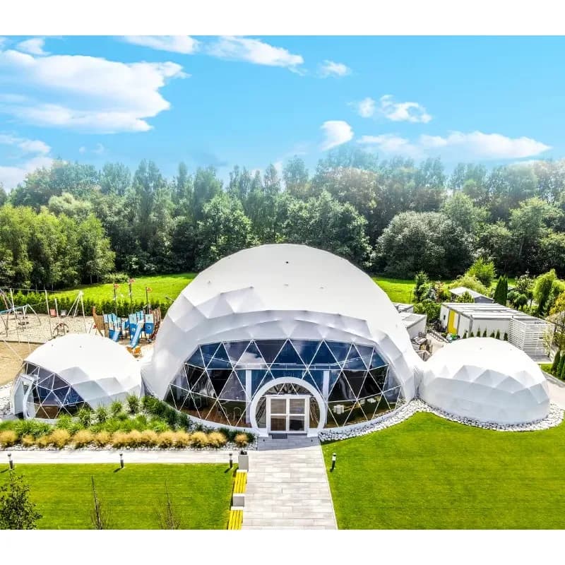 High Quality 6m Modern Geodesic Dome Tent Fabric PVC Aluminum For Party Event Canopy 10m 15m Starry Sky Dome Tent
