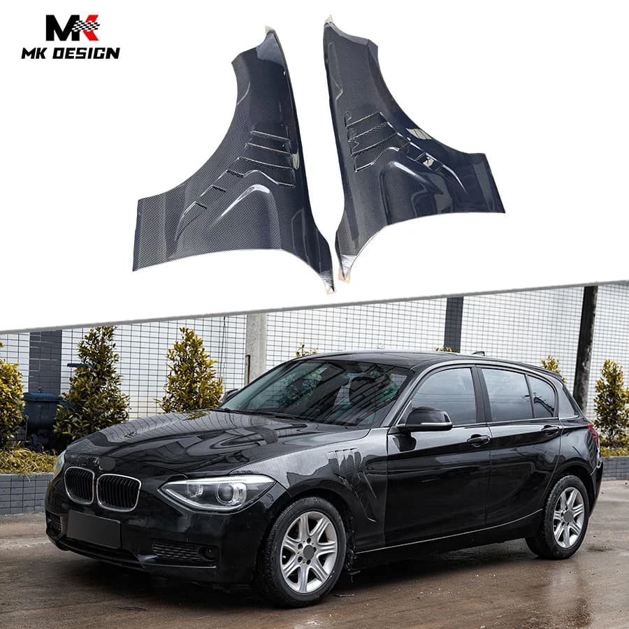 Carbon Fiber Side Fender Flares Mudguards for BMW 1 Series F20 2012-2019 Front Vented Fender Body Kit Car Accessories