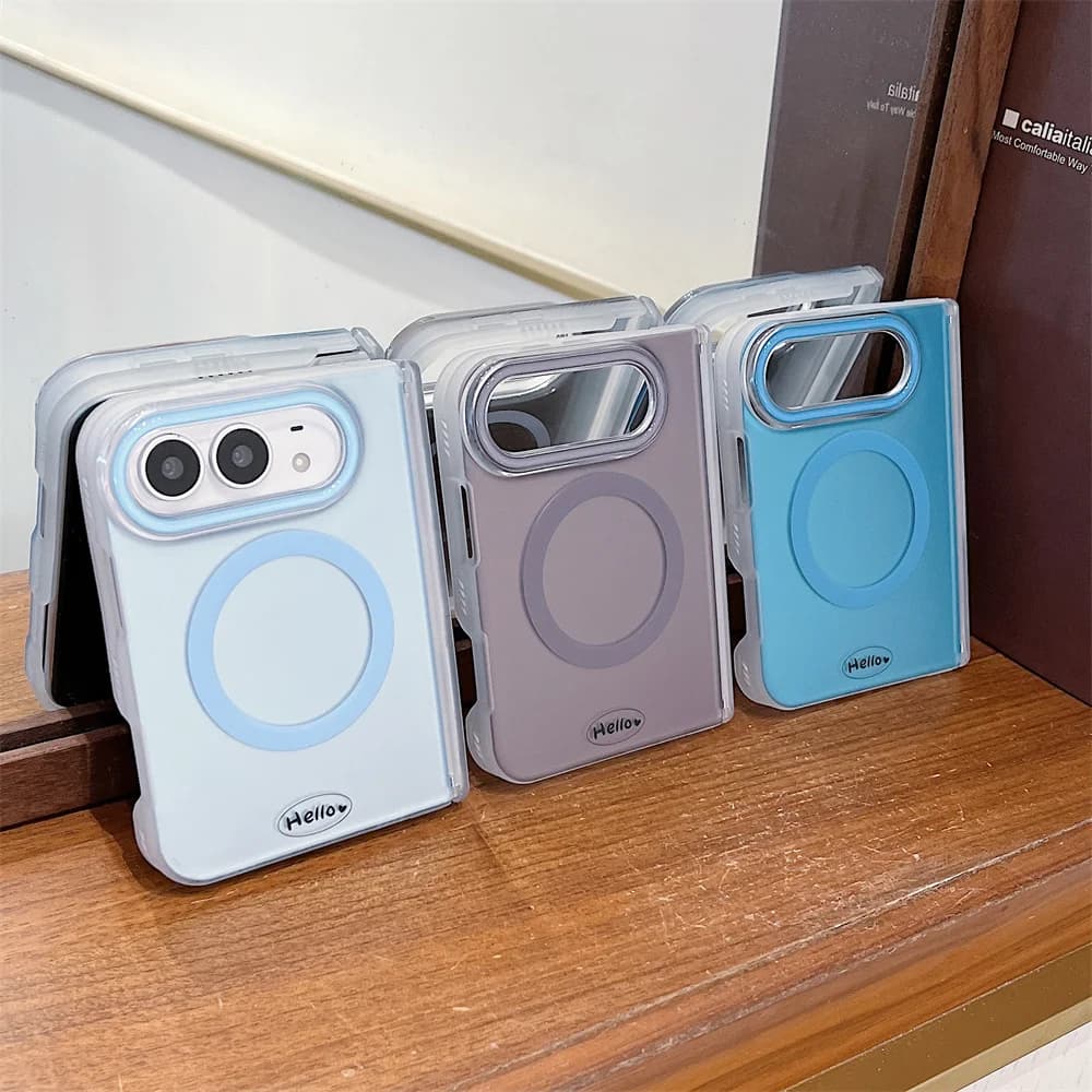 Korea Ins Luxury Magnetic Macaron Phone Case for iPhone Duo 18 Fold 18 Fold Duo 18 Fold Shockproof Back Cover For Magsafe