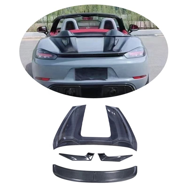 Spyder Style Carbon Fibre Trunk Spoiler - Universal Fit Auto Rear Wing Parts
