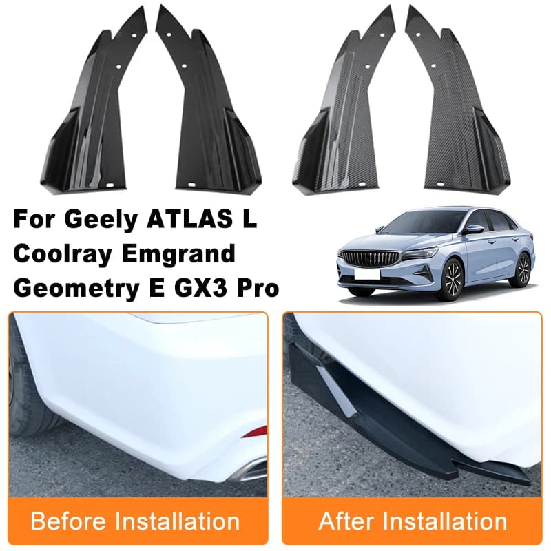 Car Rear Bumper Spoiler Lip Diffuser Side Skirt Splitter Wrap Angle Anti-Crash For Geely ATLAS L Coolray Emgrand Geometry E