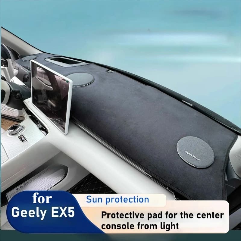 For Geely Galaxy E5 EX5 Car Dashboard Cover Lightproof Protective Pad Leather/Flannel Center Console Sun Shade Non-slip Mats