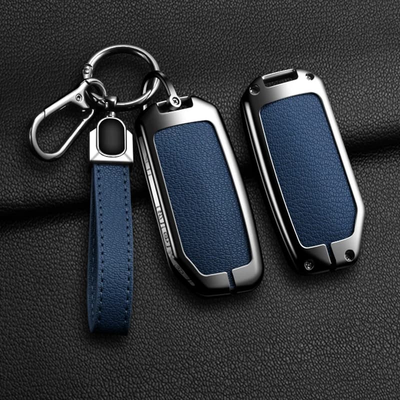 Car Key Case Cover For KIA Sportage R GT Stinger Sorento Ceed Cerato Forte Niro Soul Telluride Metal Leather Protector Shell