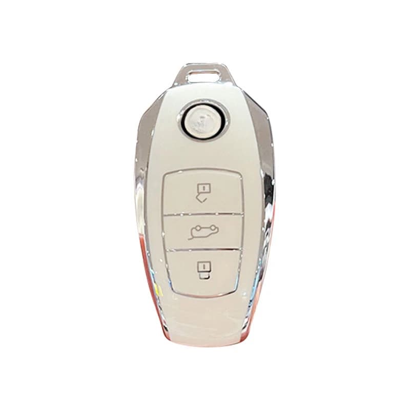 TPU Smart Key Fob Cover for Volkswagen New Touareg - Durable Protective Case with Keychain