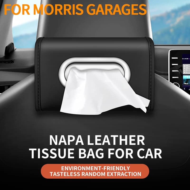 Car Seatback Tissue Organiser Box For Morris Garages MG 6 3 5 7 TF ZR ZS HS GS GT Sun Visor Console Interior Tissue Bag