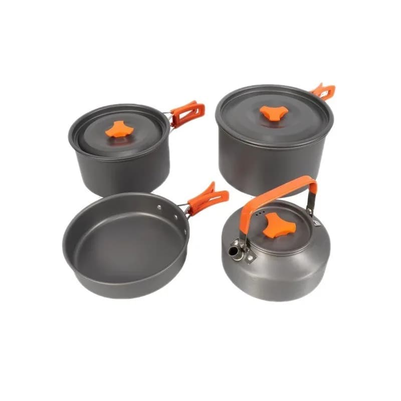 Foldable storage outdoor picnic set pot kettle frying pan soup pot storage bag adapter supplies
