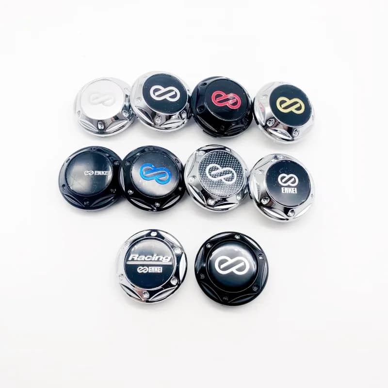 4 Pcs High-Quality 68mm  ENKEI Wheel Hub Center Cover 45mm Sticker Car Wheel Hub Replacement Dust Cover Car Styling Accessories