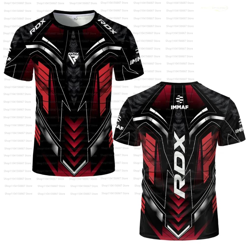 RDX Fighting Competition 2025 New Jersey Fans Breathable T-shirt Men's And Women's Casual Round Neck Short Sleeve Boxing Top