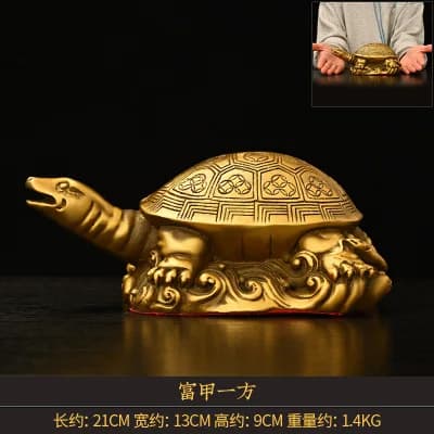 Bronze Turtle Ornament, Thousand Year and Hundred Birthday Turtle Wishing Gift