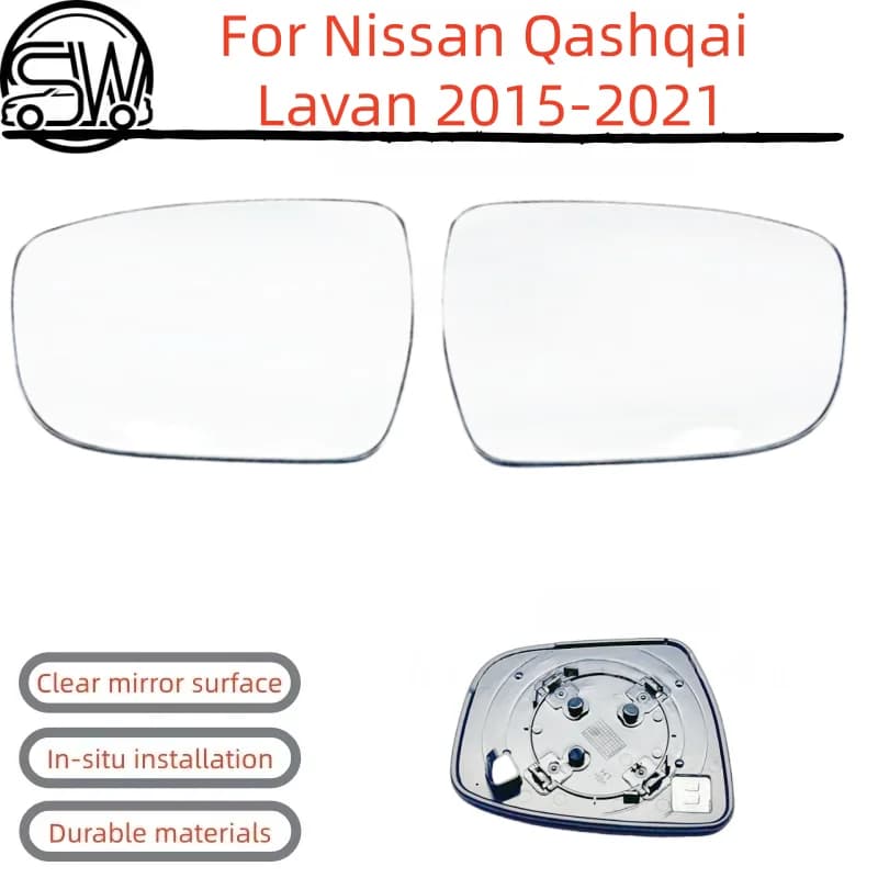 For Nissan Qashqai Lavan 2015-2021 model rearview mirror, side mirror lens, heated rearview mirror glass.