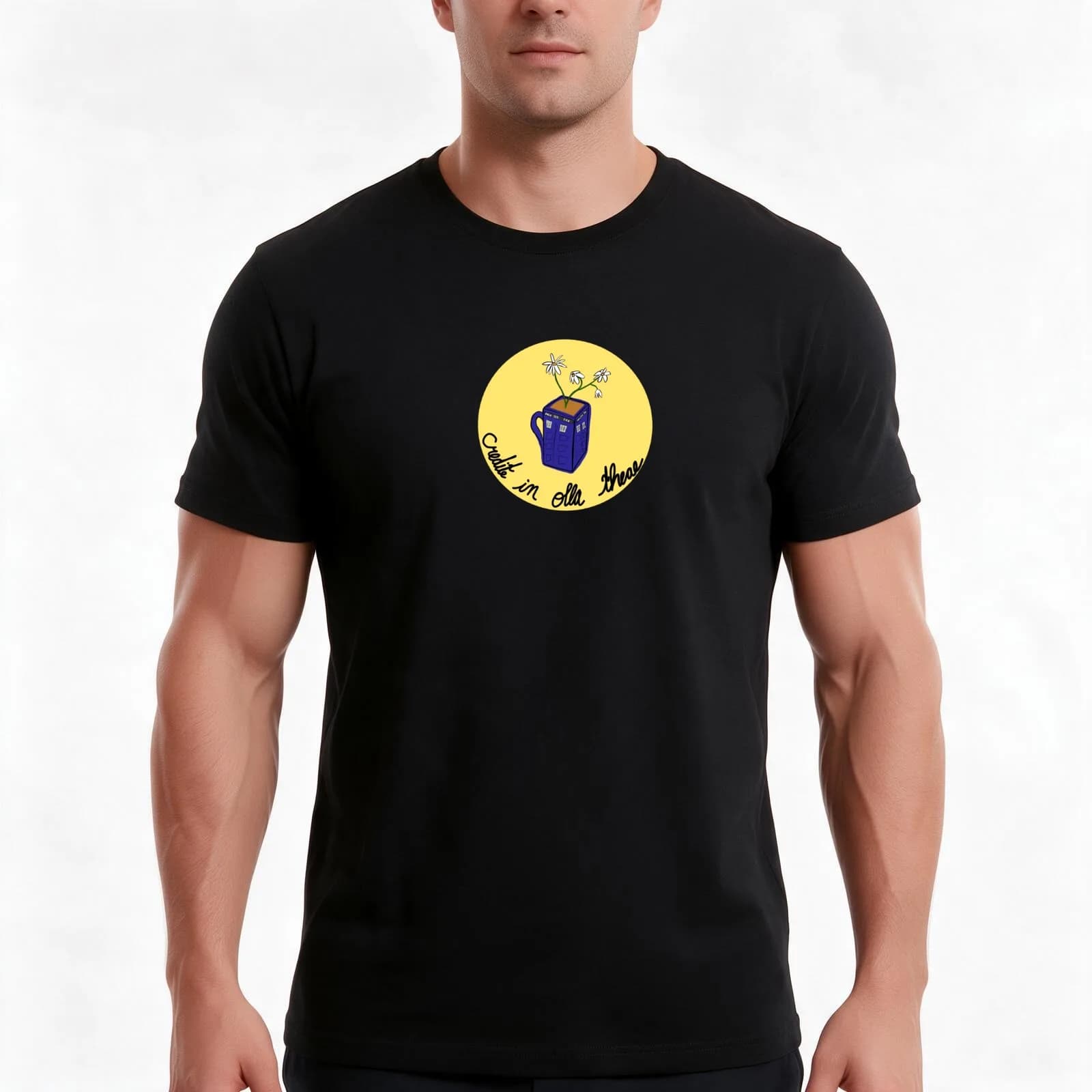 Trust in the Teapot T-Shirt, Summer Casual Cotton Tee, Oversized Streetwear Tops, Vintage Graphic Print, Loose Fit Short Sleeve
