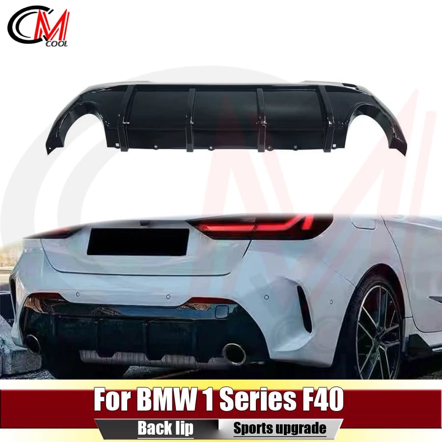 For BMW 1 Series F40 2020-2026 Sport versions quad rear lip dual rear diffuser and modified rear bumper trim