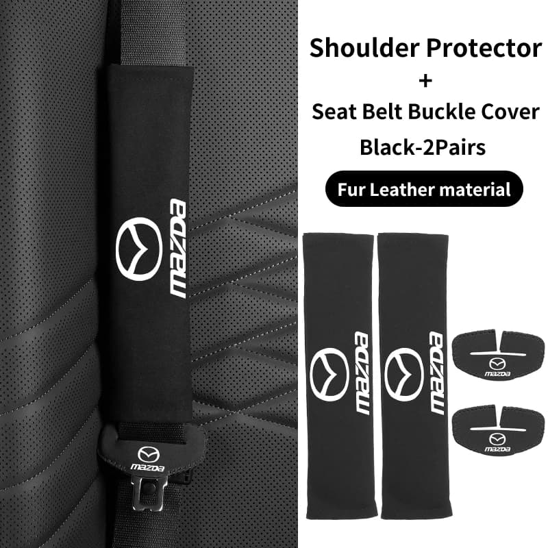 Car Seat Belt Protector Cover Safety Belt Shoulder Pad Accessories For Mazda 6 3 CX5 5 2 323 CX7 Demio Atenza Axela MX30 CX30 CX