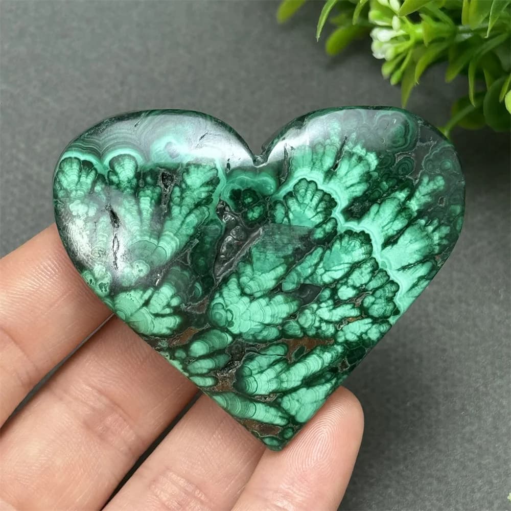 Natural High Quality Malachite Heart Shaped Polished Quartz Energy Healing Meditation Reiki Witchcraft Home Decor Gift