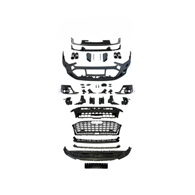 High Quality Body Kit Fit 2018-2022 A8 Upgrade to A8L Style, Front & Rear Bumper