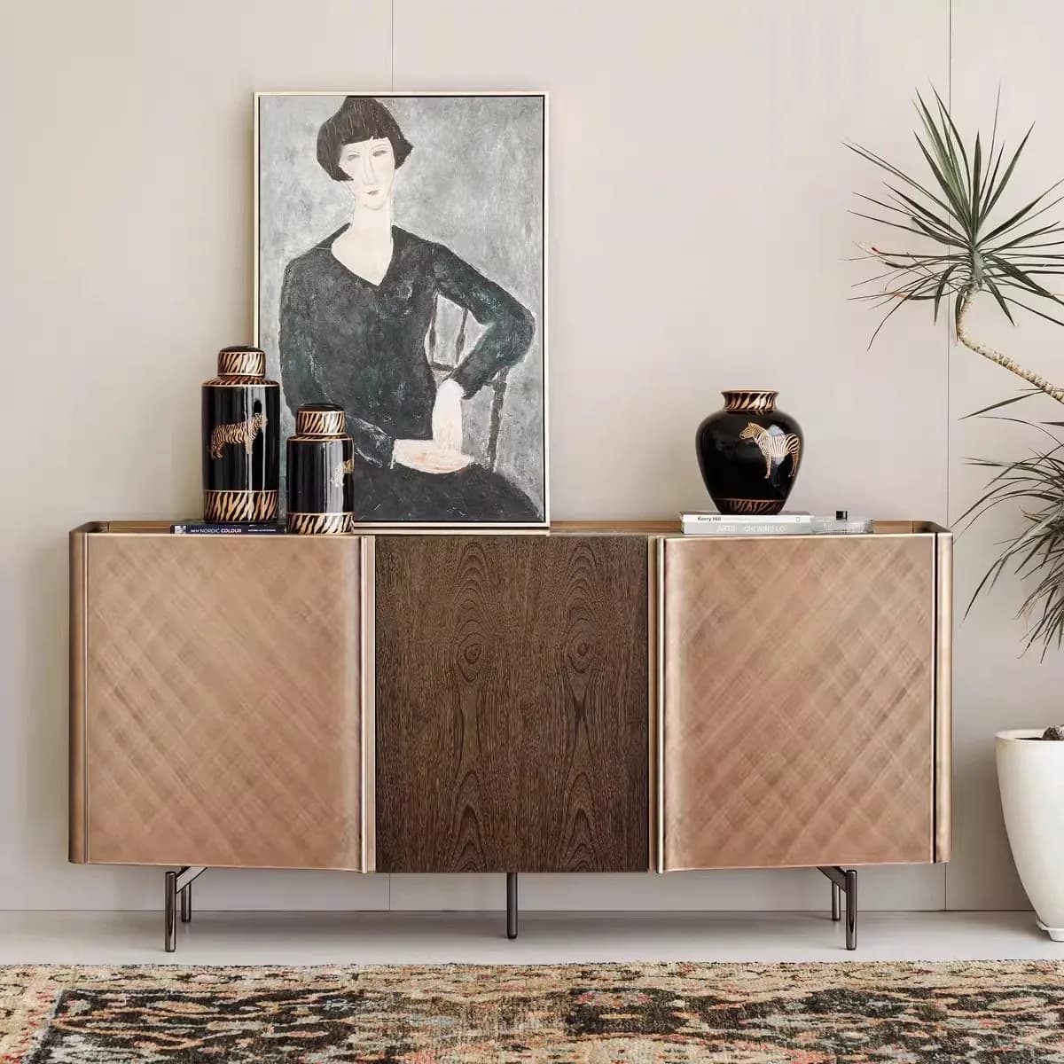 CX light luxury dining side, household storage cabinet, living room entrance cabinet