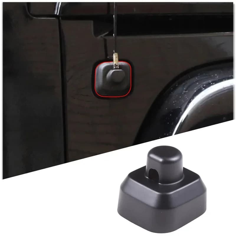 For 2005-2009 Hummer H3 ABS Silver/Matte Black Car Styling Car Side Antenna Base Bezel Cover Sticker Car Exterior Accessories