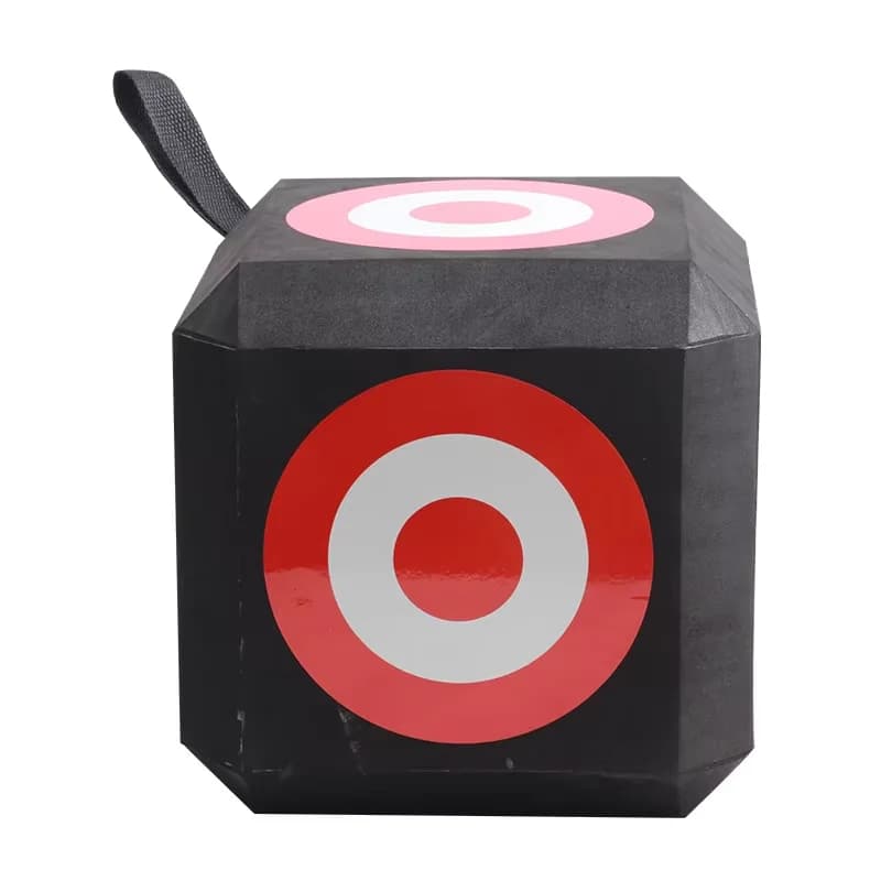 6-Sided Cube EVA Foam Archery Target 3D Cube Square Design for Training Shooting Plastic Feather Material for Bow Hunting
