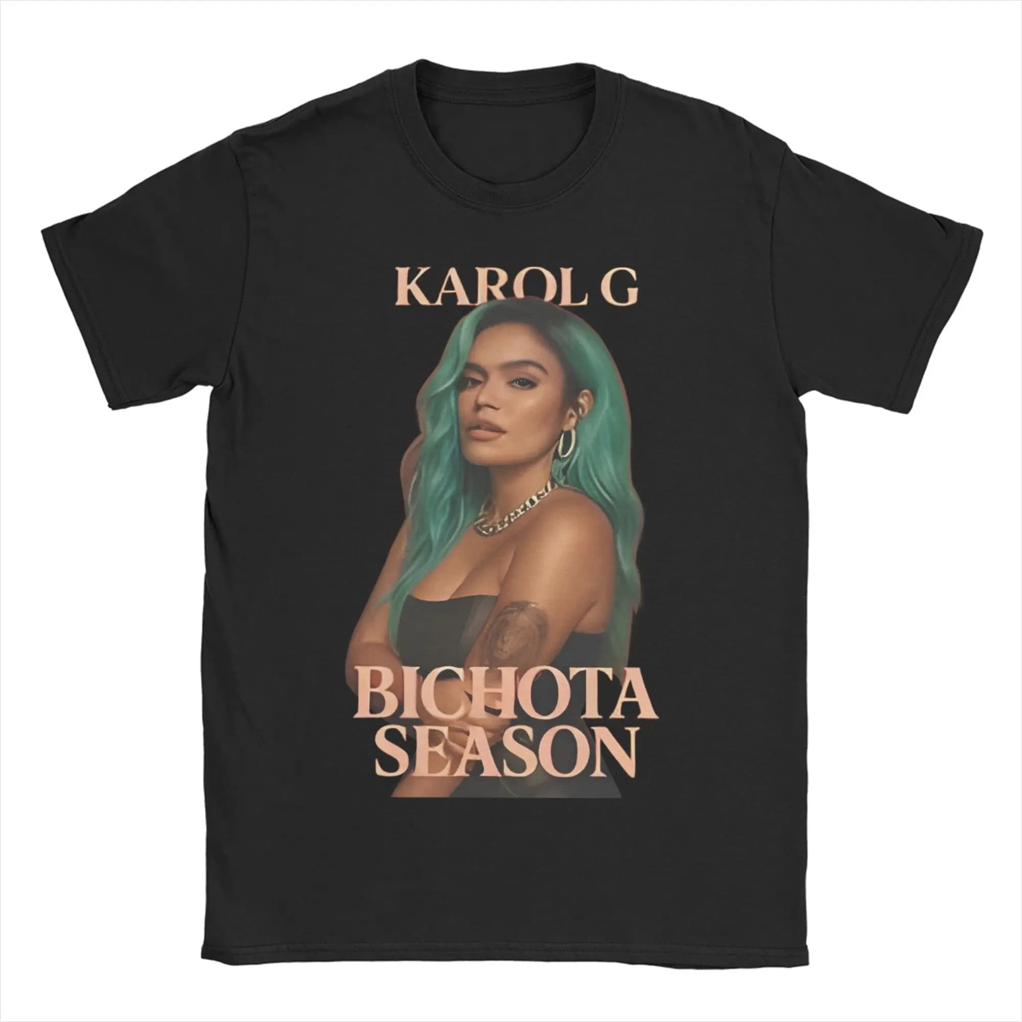 K-Karol G 2025 New Song  T-Shirt Summer  100 Cotton T-Shirts For Men Hip Hop Print Tee Shirt Short Sleeves Y2K Funny Tops