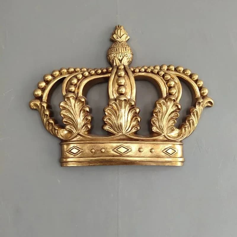 New European Style Home Decor Retro Gold Wall Ornaments  Bars Hotels Crown Wall Decoration