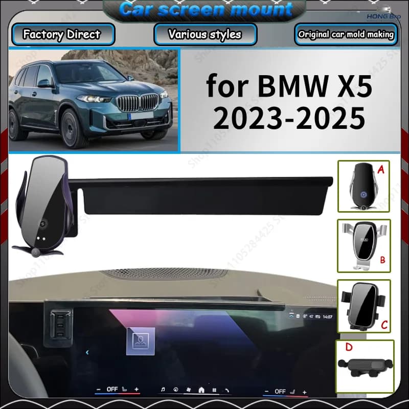 Car Mobile Phone Holder for BMW X5 2023 2024 2025 G05 GPS Bracket Navigation Stand Car Screen Holder Set Easy Installation