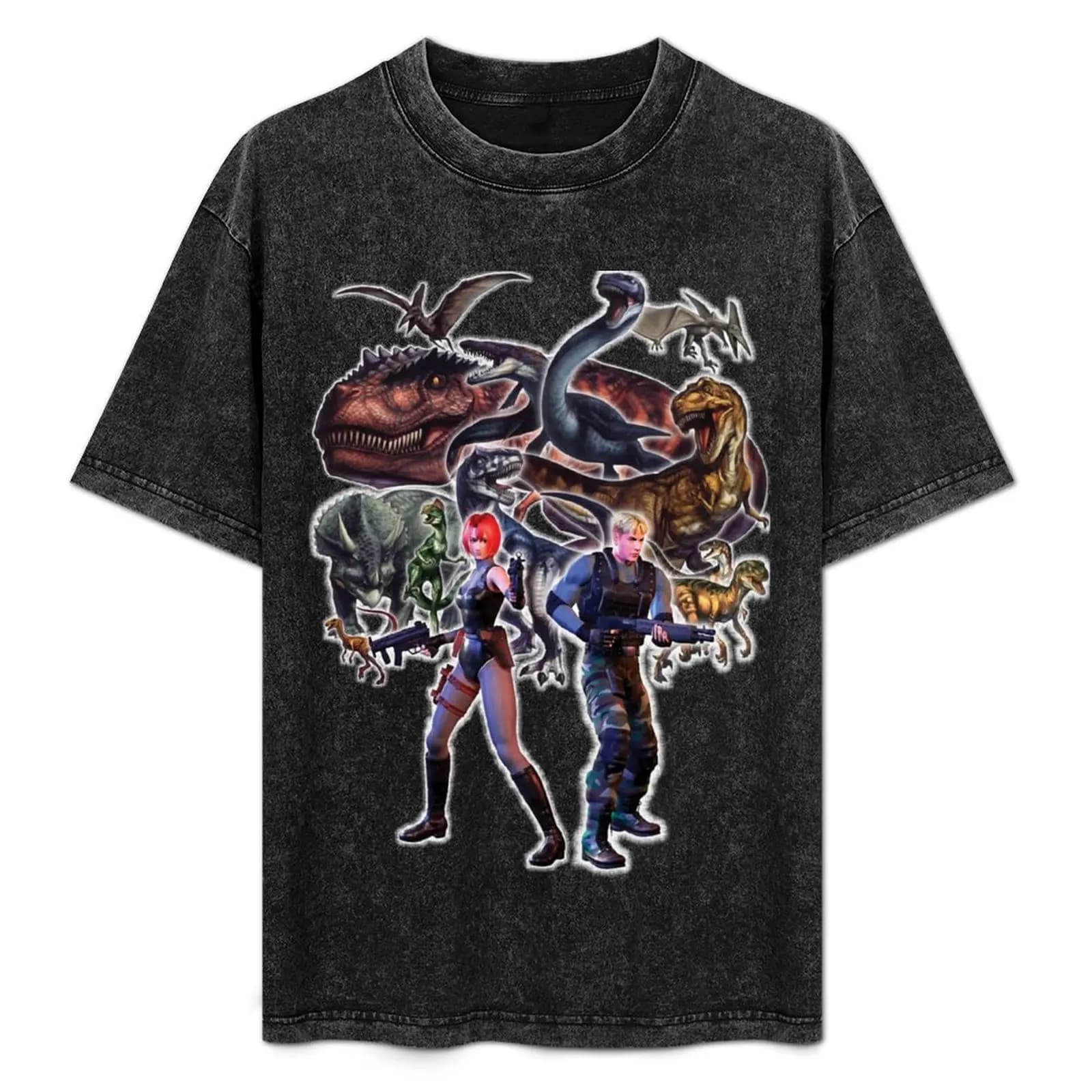 Dino Crisis 2 T-Shirt fashion shirts boys animal print man t shirt mens t shirts