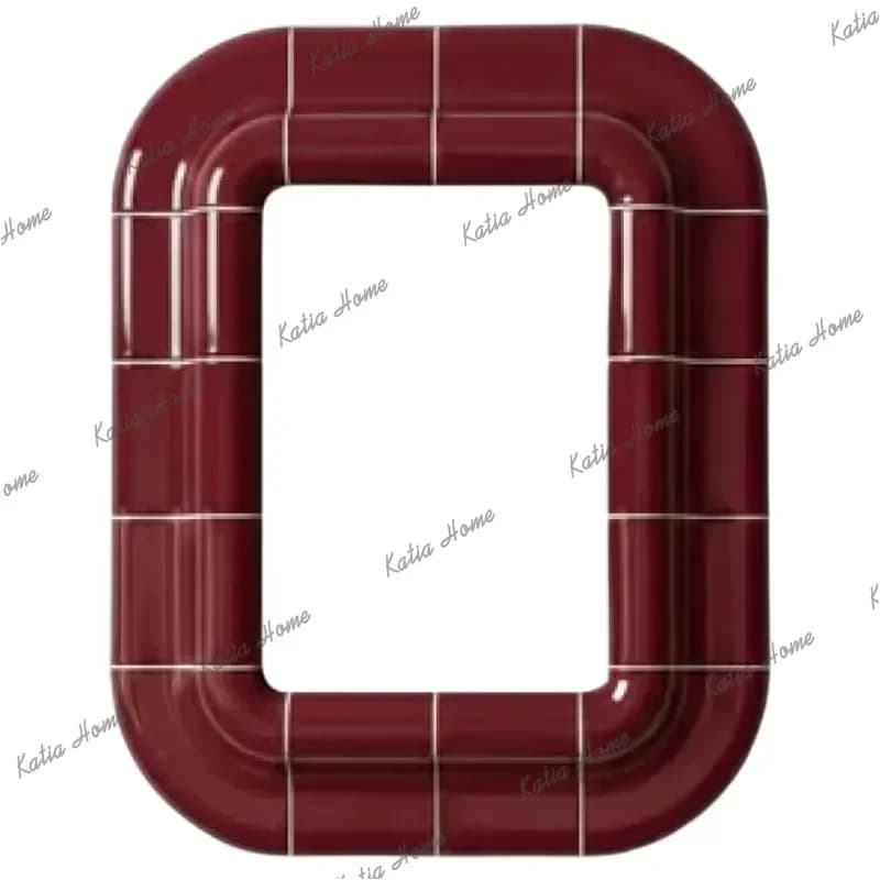 Dopamine Color Wall-mounted Vanity Mirror Nordic Luxury Hotel Bathroom High-Definition Mirror Customization LED Lighted Mirror