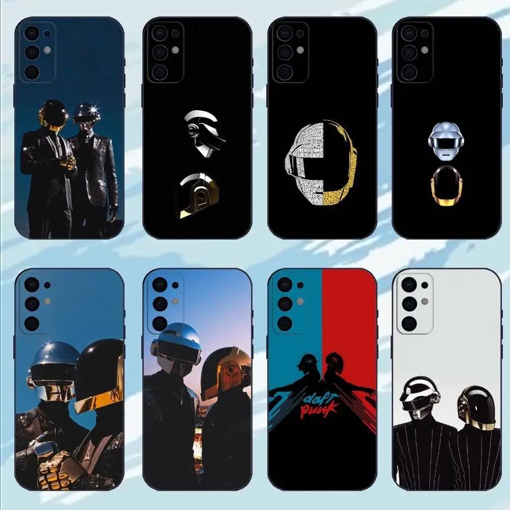 D-Daft P-Punk HOT Phone Case For Samsung S25,S24,S23,S22,S21,S20,Plus, Soft Silicone Black Cover