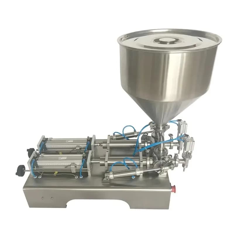 Manual Liquid Filling Sealing Packing 1/2 Head for Tomato Paste Jars Tin Cans Bottles Food Grade Plastic Body for Small Business