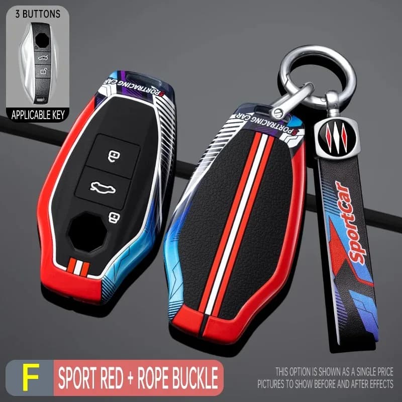 Racing style Zinc Alloy Car key case cover For MG 7 MG7 MG-7 keyless remote Control Fobs Holder Auto Interior 2023 Accessories