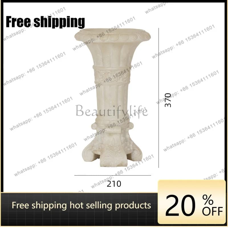 LJY French medieval vase flower arrangement European-style villa high-end art ornament