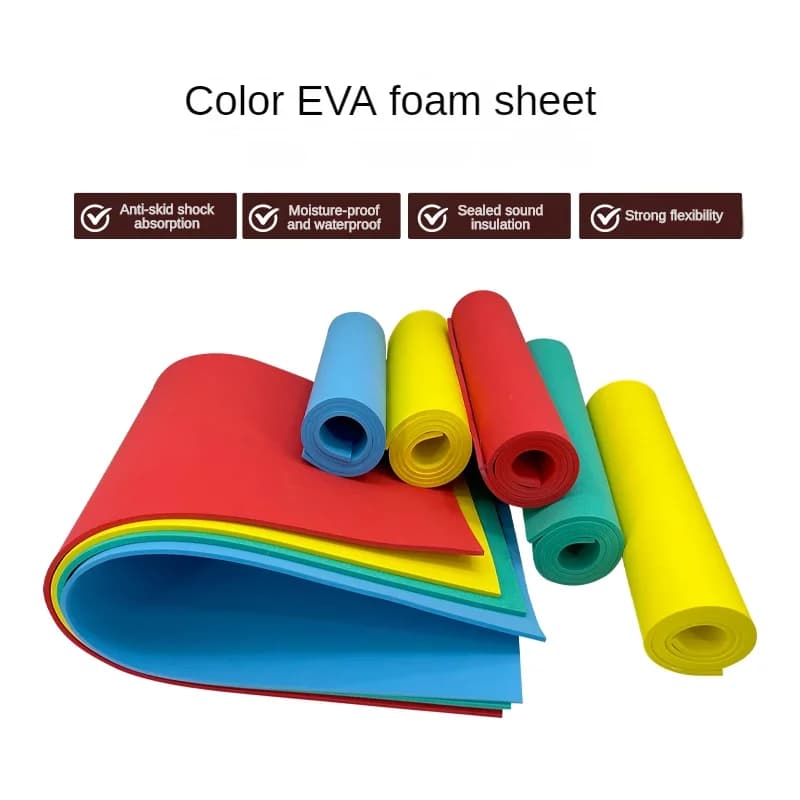 100x50cm Colorful Eva Foam Sheet Buffering Shock Absorption Foam Handmade Cosplay Thick Eva Rubber Sound-absorbing Foam Board