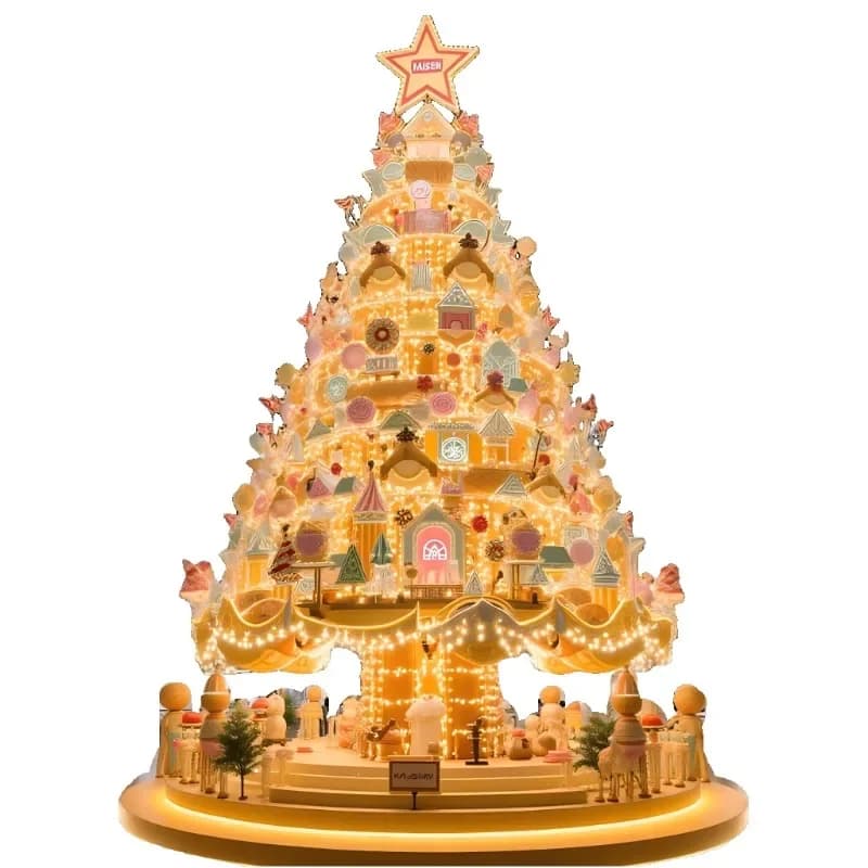 Frame tree 5-50 meters large Christmas tree shopping mall hotel plaza outdoor scene atmosphere layout