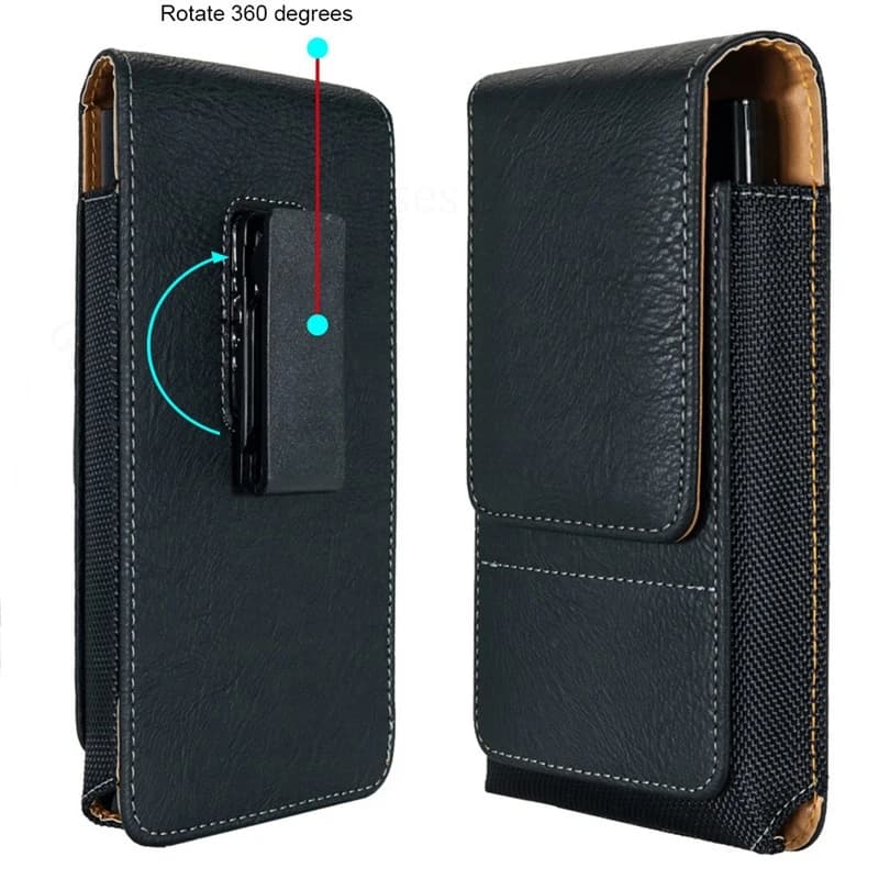 360° Belt Clip Phone Pouch Leather Case For ZTE Axon 70 60 Ultra Waist Bag Phone Cover Axon 41 Ultra 50 Lite 40SE 30S 30 Pro 5G