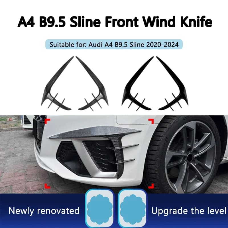 Suitable for Audi A4 S4 B9.5 Sline 2020-2024 front grille spoiler modification parts