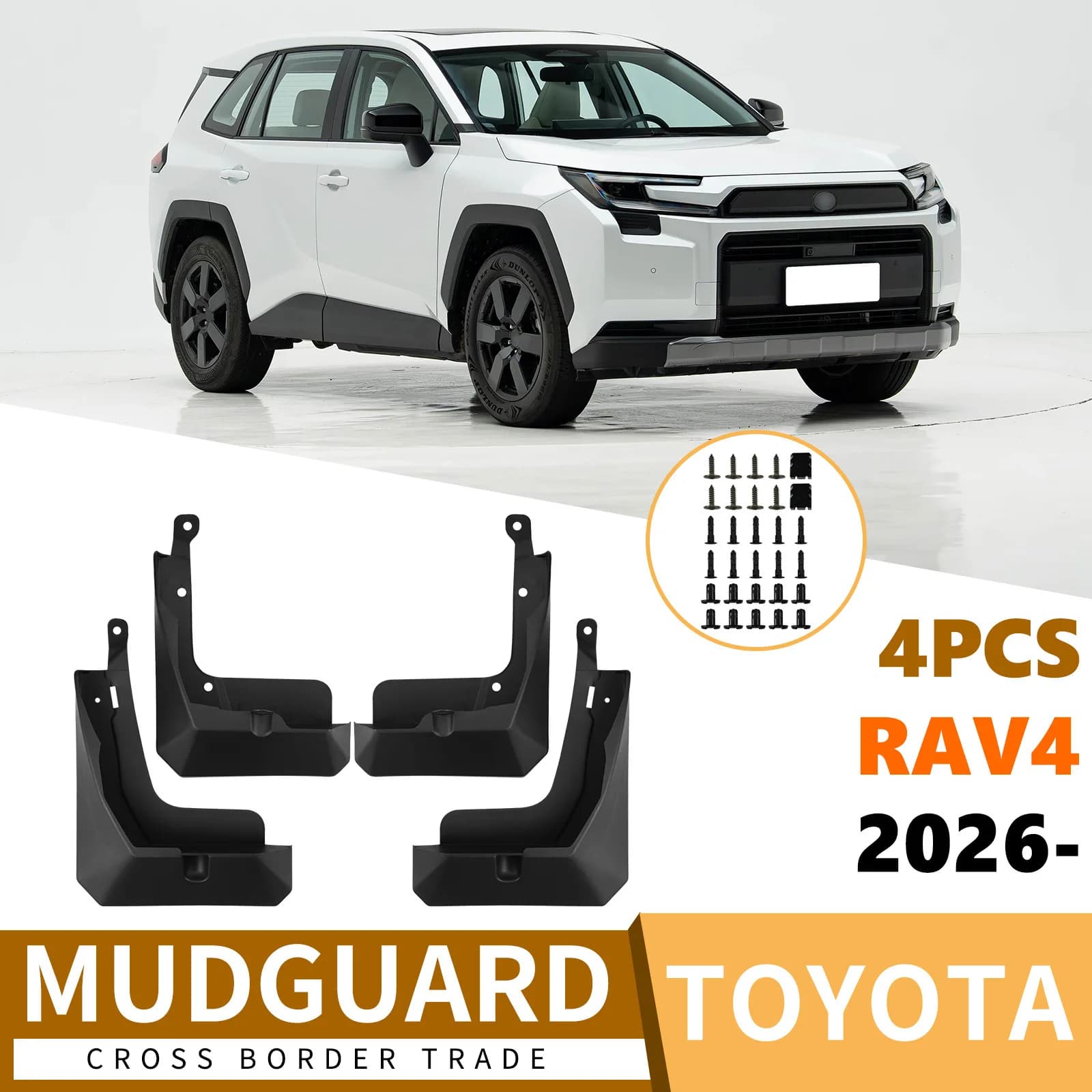 For Toyota RAV4 2026 car tire fender exterior modified fender skin mud flaps fender flares