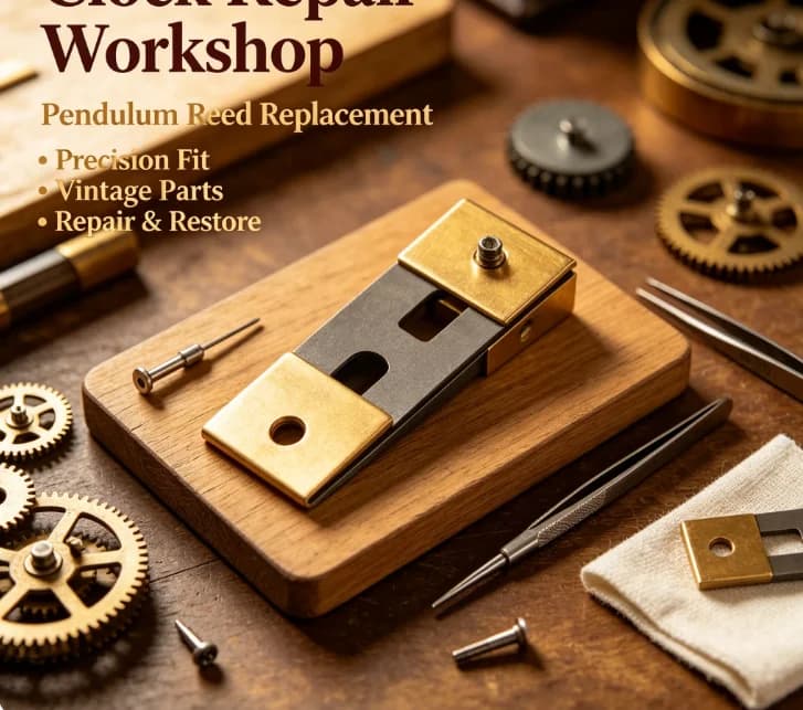 Antique Clock Pendulum Reed Metal Pendulum Leaf Replacement Parts for Three‑five North Star Wall Table Mechanical Clock