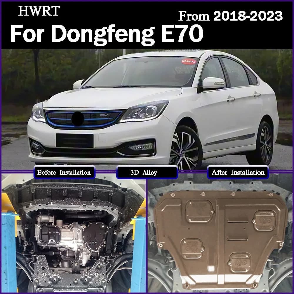 For Dongfeng E70 2018 - 2023 Engine Base Guard Shield Splash Mud Flap Gear Box Under Fender Cover Board Plate Accessories