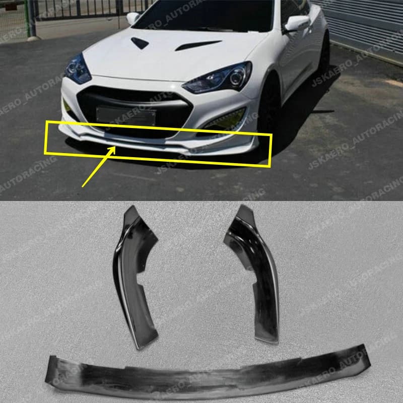 For Hyundai Coupe Rohens Genesis 13-15 Front Bumper Diffuser 3Pcs FRP Unpainted car Bodykits